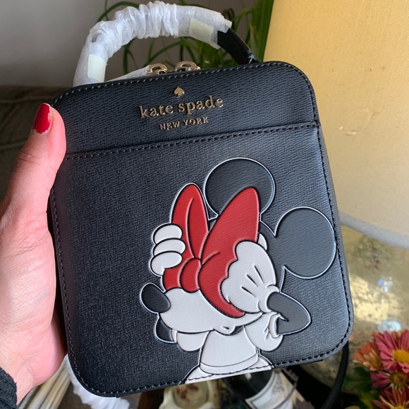 Authentic KATE SPADE leather Minnie Mouse Disney X zip around Crosby/Satchel - Picture 5 of 16